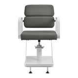 Gabbiano hairdressing chair Porto white gray - BVShop