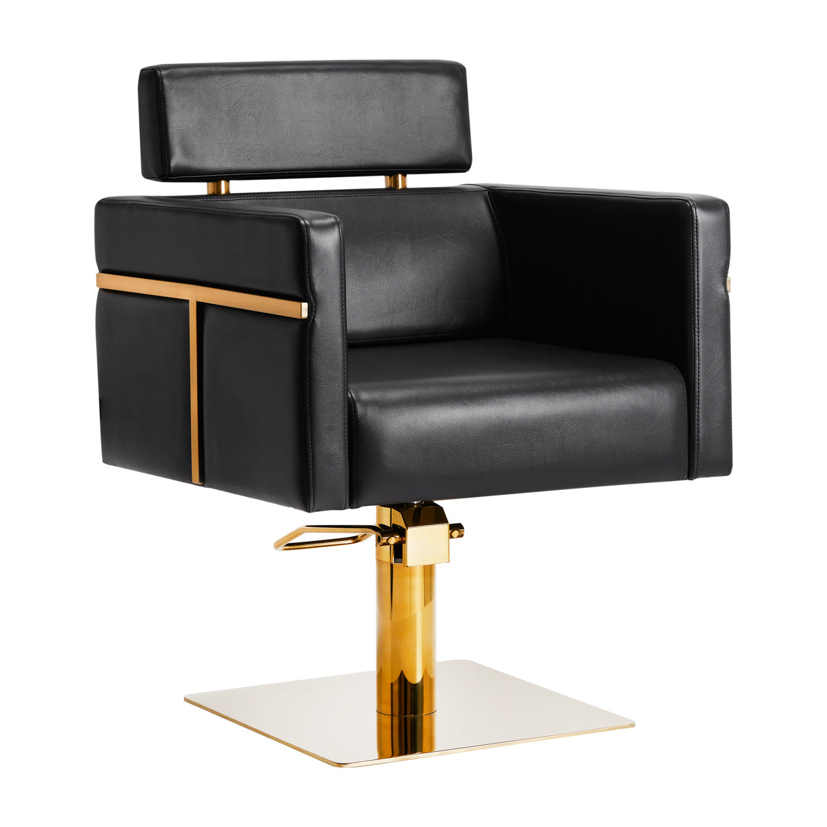 Gabbiano hairdressing chair Toledo gold black - BVShop