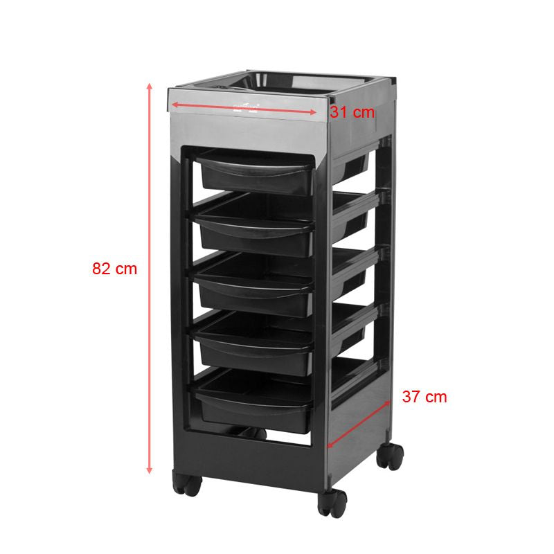 Gabbiano hairdressing trolley 048A black - BVShop