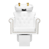 Gabbiano hairdressing wash unit Berlin gold white - BVShop