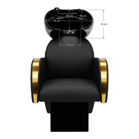 Gabbiano hairdressing wash unit Malaga gold and black - BVShop