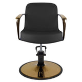 Gabbiano styling chair golden Bologna black - BVShop