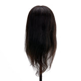 Gabbiano WZ1 hairdressing training head, natural hair, color 1#, length 16" - BVShop
