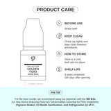 PhiAcademy PMU Aqua Golden Tides Pigment 10ml — product care and storage