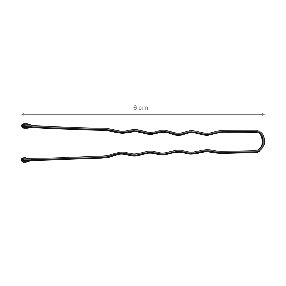 Hairdressing buns for hair e-65 300 pieces 6 cm black - BVShop