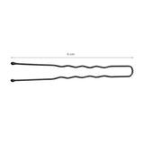 Hairdressing buns for hair e-65 300 pieces 6 cm black - BVShop