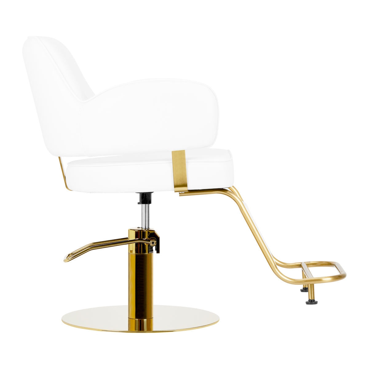 Hairdressing chair Gabbiano Linz NQ Gold White - BVShop