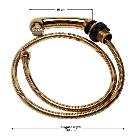 Hairdressing wash unit handset gold small - BVShop