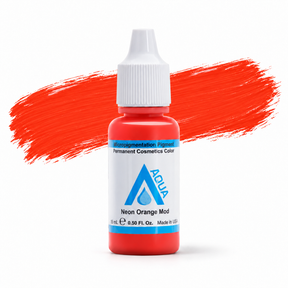 Li Pigments Aqua Neon Orange Mod Pigment 15ml — bottle with colour brushstroke