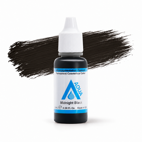 Li Pigments Aqua Midnight Black Pigment 15ml — bottle with colour brushstroke