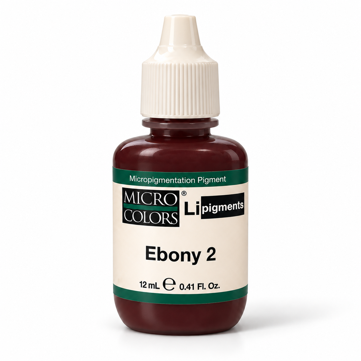 Li Pigments Micro Colors Ebony 2 Pigment 12ml — bottle on white background with soft shadow
