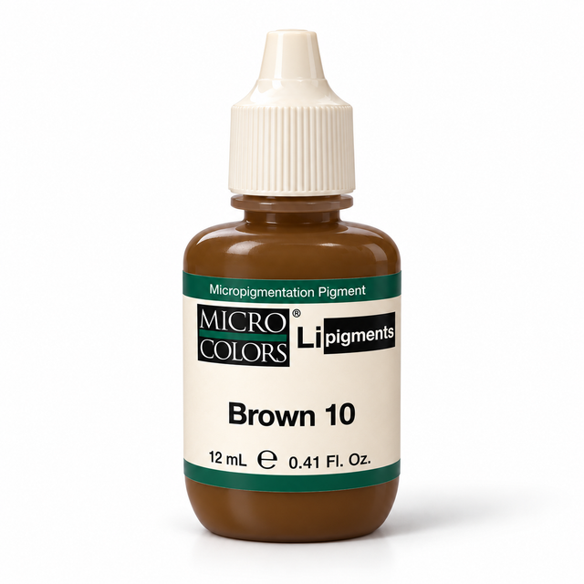 Li Pigments Micro Colors Brown 10 Pigment 12ml — bottle on white background with soft shadow