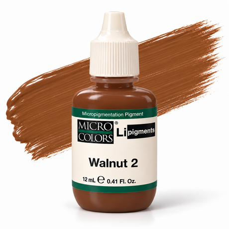 Li Pigments Micro Colors Walnut 2 Pigment 12ml — bottle with pigment colour smear