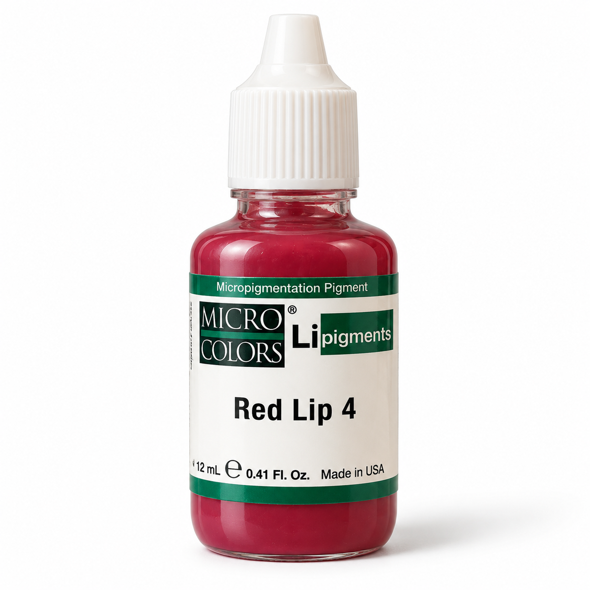 Li Pigments Micro Colors Red Lip 4 Pigment 12ml — bottle on white background with soft shadow