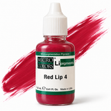 Li Pigments Micro Colors Red Lip 4 Pigment 12ml — bottle with a liquid pigment colour swipe