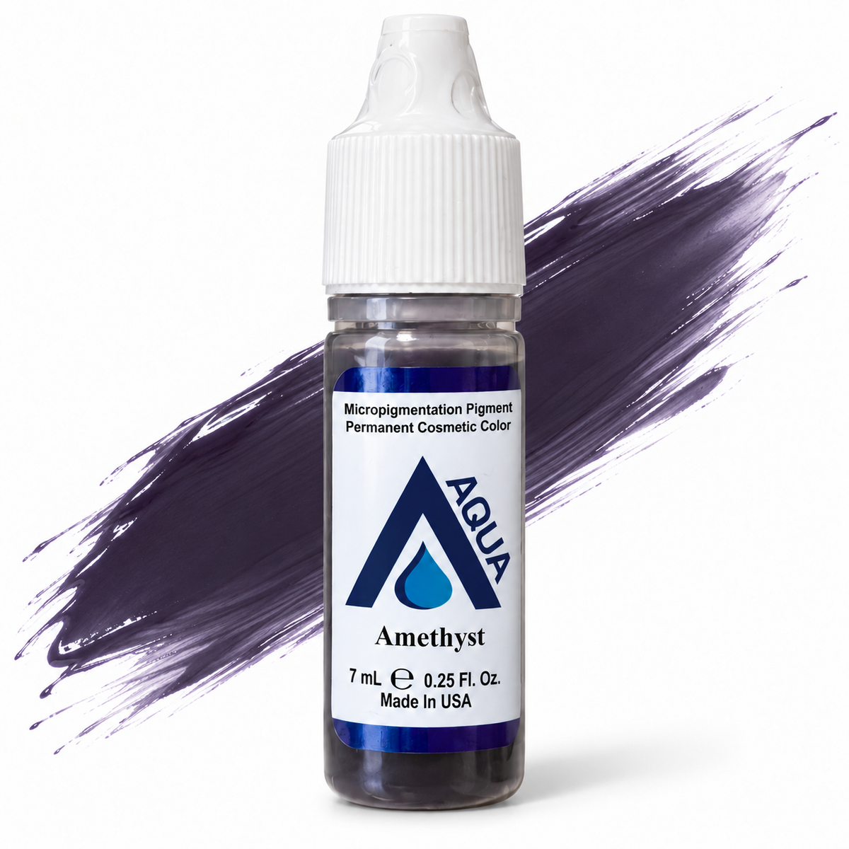 Li Pigments Aqua Amethyst Pigment 7ml — bottle with a liquid pigment colour swipe