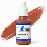 Li Pigments Micro Colors H2O Brow Warm Up Practice Pigment 12ml — bottle with a liquid pigment colour swipe