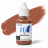 Li Pigments Micro Colors H2O Areola Brown Practice Pigment 12ml — bottle with pigment colour smear