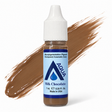 Li Pigments Aqua Milk Chocolate Pigment 7ml — bottle with a liquid pigment colour swipe