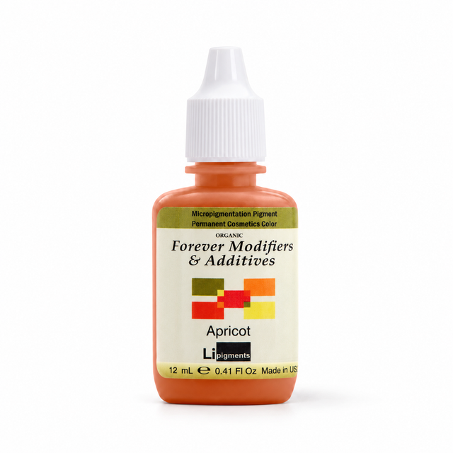Li Pigments Forever Apricot Modifier 12ml — product bottle on white with soft shadow