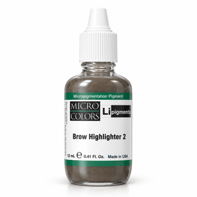 Li Pigments Micro Colors Brow Highlighter 2 Modifier 12ml — bottle on white background with soft shadow