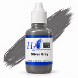 Li Pigments Micro Colors H2O Silver Grey Practice Pigment 12ml — bottle with pigment colour smear