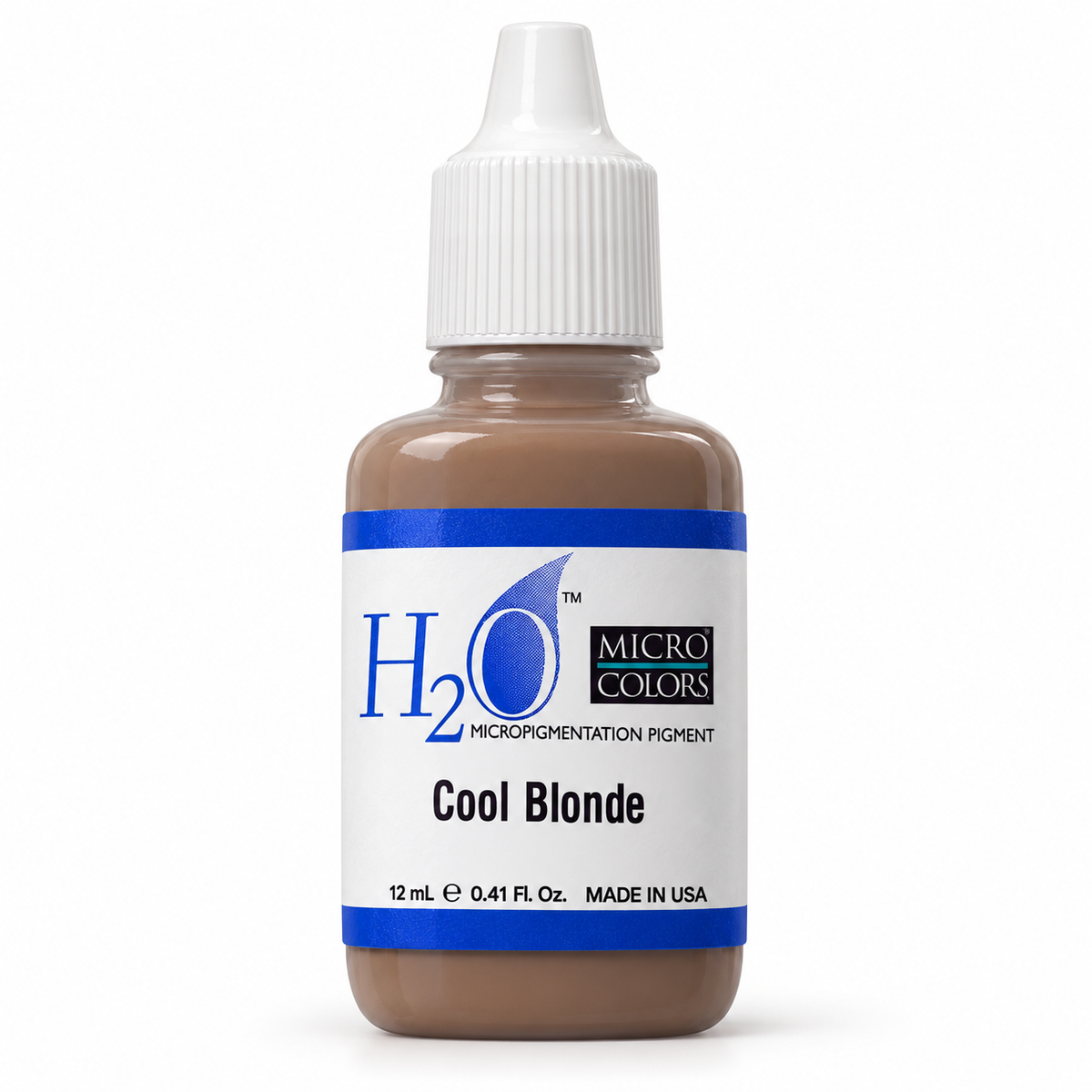 Li Pigments Micro Colors H2O Cool Blonde Practice Pigment 12ml — bottle on white background with soft shadow