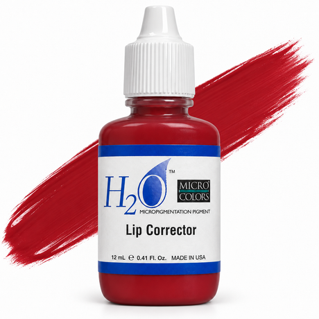 Li Pigments Micro Colors H2O Lip Corrector Practice Pigment 12ml — bottle with pigment colour smear