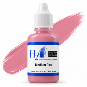 Li Pigments Micro Colors H2O Medium Pink Practice Pigment 12ml — bottle with pigment colour smear