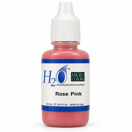 Li Pigments Micro Colors H2O Rose Pink Practice Pigment 12ml — bottle on white background with soft shadow