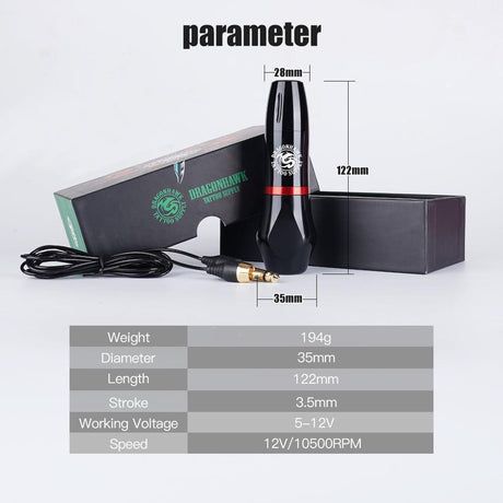 Mast Atom Rotary Tattoo Pen Gold - BVShop