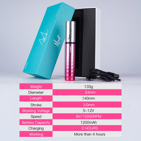 Mast Siya Wireless PMU And Tattoo Machine Purple Gradient - BVShop