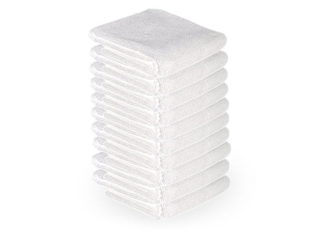 Microfiber towel 73x40cm 10pcs white - BVShop