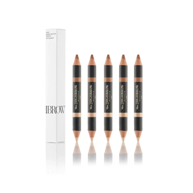 Mrs Highbrow Highlighting Duo Brow Pencil 03 Caramel - BVShop