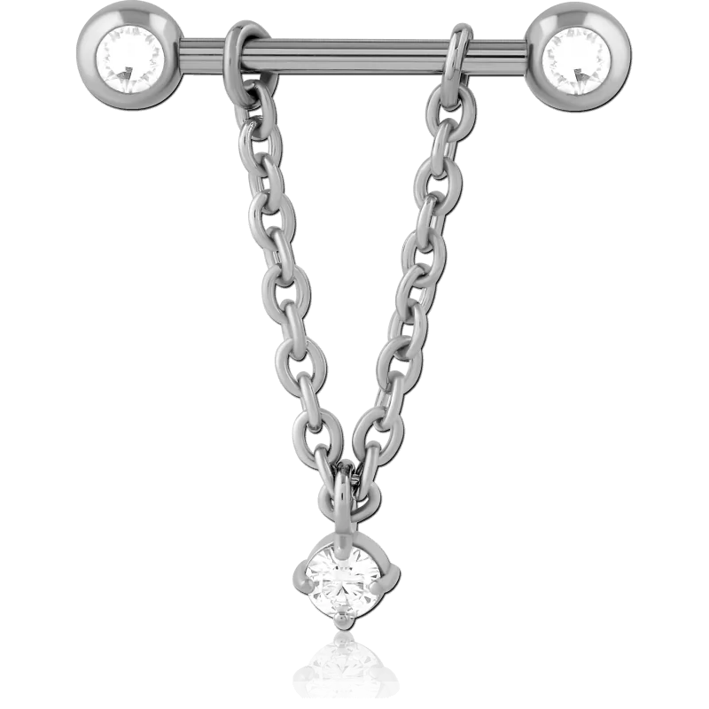 Nipple Piercing Earring Zirconia Chain - BVShop