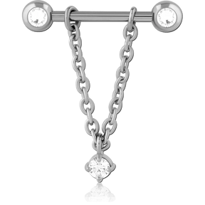 Nipple Piercing Earring Zirconia Chain - BVShop
