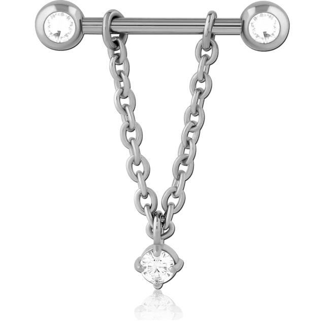 Nipple Piercing Earring Zirconia Chain - BVShop