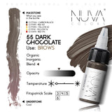 Nuva Colors Eyebrow Pigments 55 DARK CHOCOLATE 15ml - BVShop