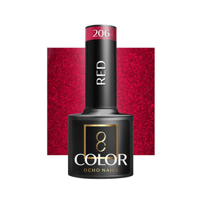 OCHO NAILS Hybrid nail polish red 206 -5 g - BVShop