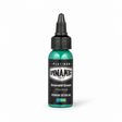 Platinum By Dynamic Tattoo Ink Emerald Green 30ml bottle on a white background with a natural shadow