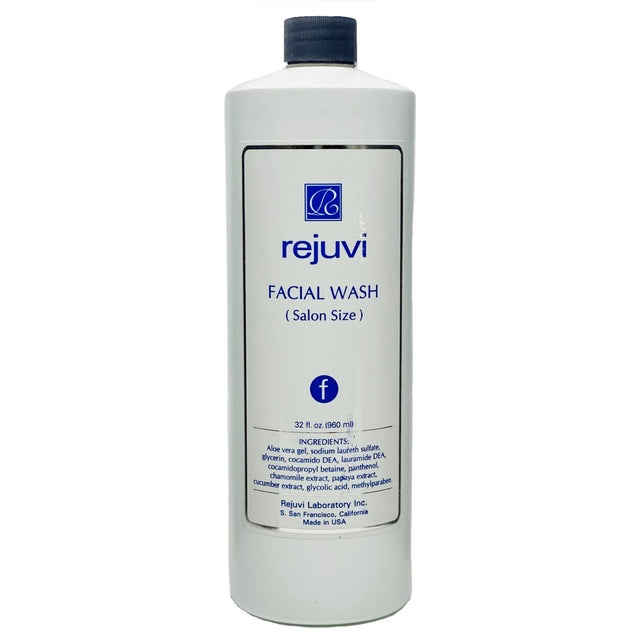 Rejuvi f Facial Wash 960ml, white 960ml bottle with a screw cap