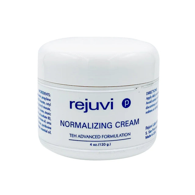 Rejuvi p Normalizing Cream 120g jar, front label