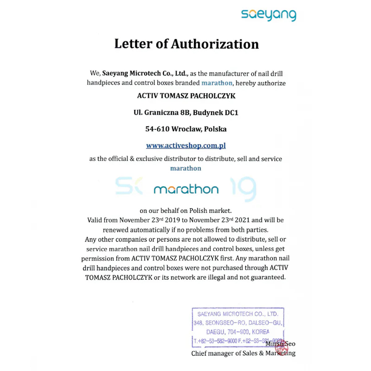 Saeyang Marathon Combi 24 Silver Nail Drill Machine - BVShop