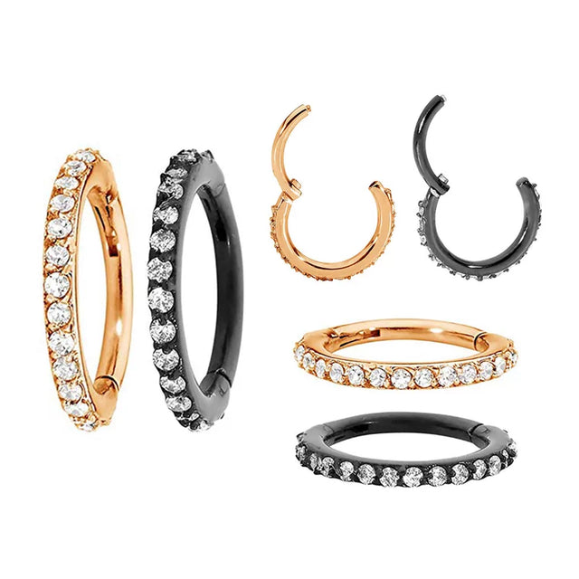 Steel Blaze Set Hoop Ring - BVShop