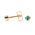 Studex March Aquamarine Bezel Earring - BVShop