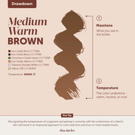 Tina Davies FADE Medium Warm Brown Pigments 15ml - BVShop