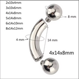Titanium Big Size Internal Thread Curved Barbell - BVShop
