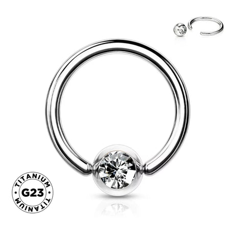 Titanium Press Fit Jewel Ring - BVShop