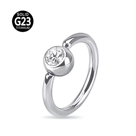 Titanium Press Fit Jewel Ring - BVShop