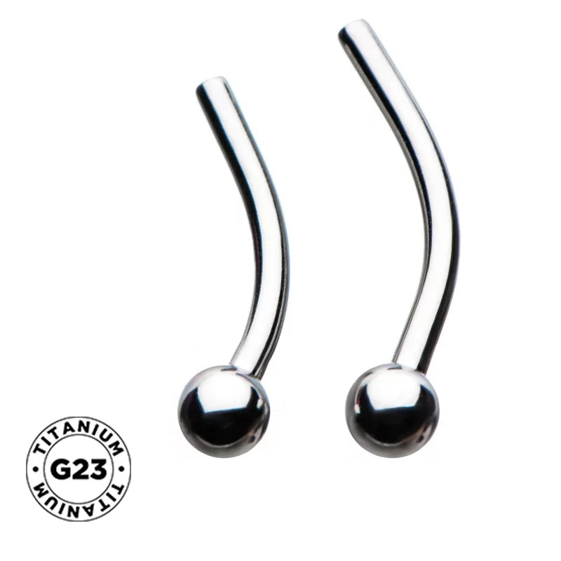 Titanium Push In Curved Labret - BVShop
